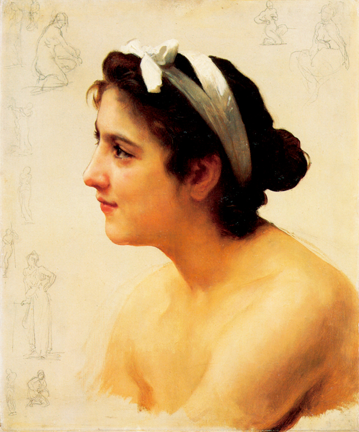  阿道夫·布格罗 Adolphe Bouguereau —— Study Of A Woman For Offering To Love (Unknown)
